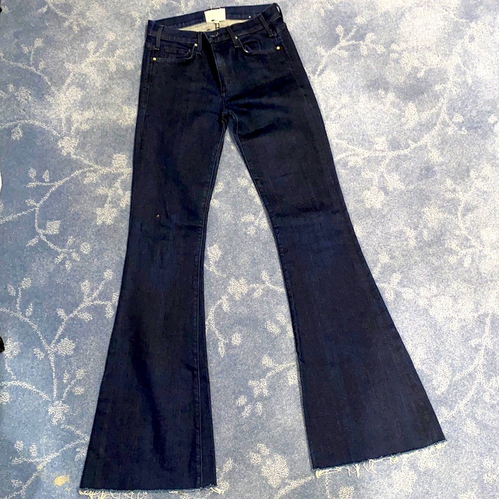 McGuire Dark Blue Wide Leg Flare Jeans Size 26